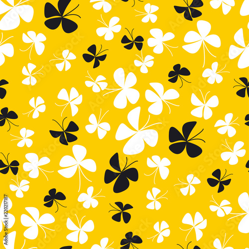 Simple yellow butterfly sea...