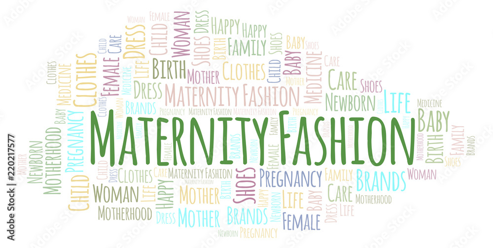 Fototapeta premium Maternity Fashion word cloud.