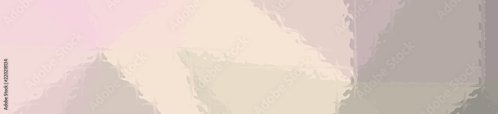 Pink and brown Mosaic through glass bricks in banner shape background illustration.