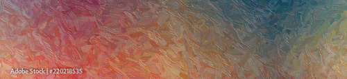 Wallpaper Mural Red, yellow and brown  Impasto with long brush strokes in banner shape background illustration. Torontodigital.ca