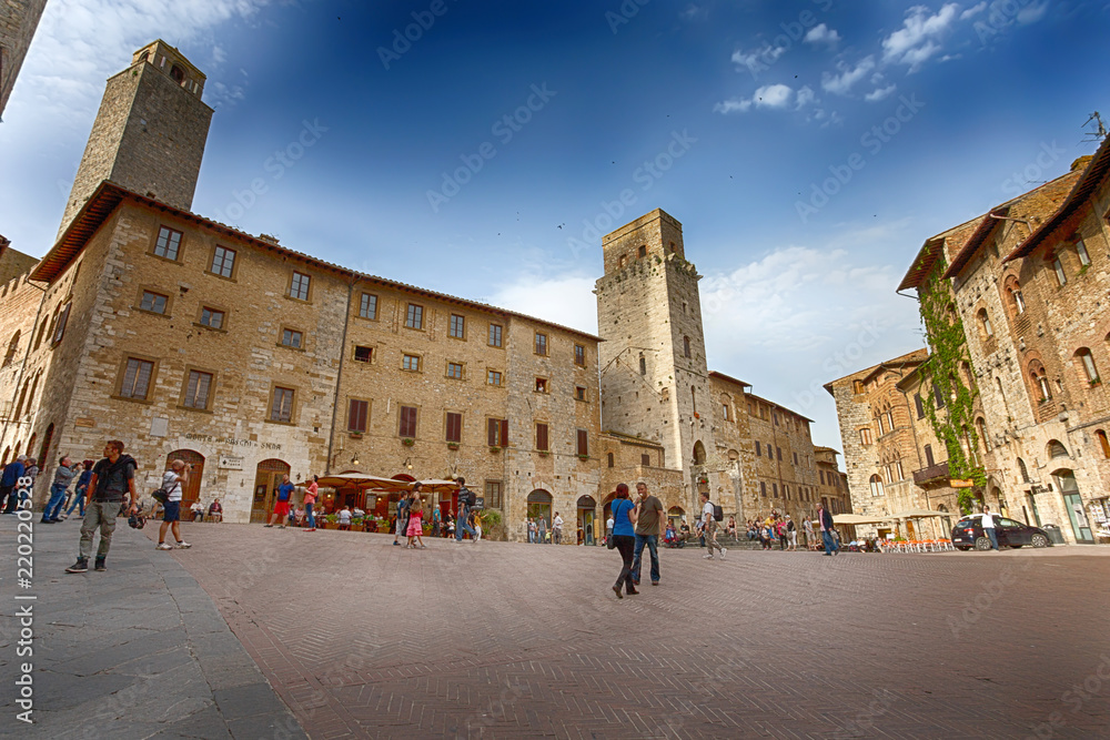 SAN GIMIGNANO, ITALY, MAY, 5, 2015 - View of San Gimignano , Siena province, Tuscany, Italy
