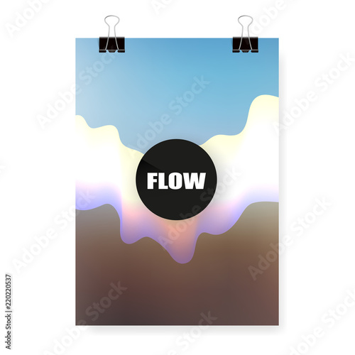 Colorful abstract liquid and fluid poster and cover design. Minimal geometric pattern gradients backgrounds. Eps10 vector.