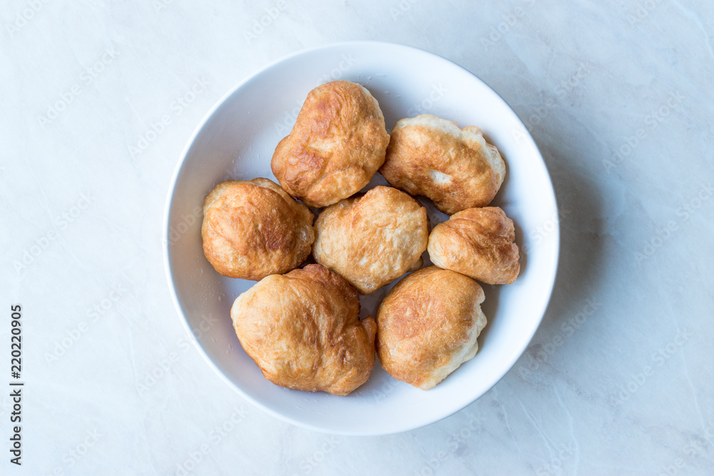 Turkish Fried Dough Crumpets Pisi Halka Turkish Fried Dough Crumpets Pisi Halka