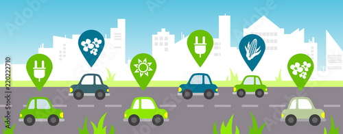 Bio fuel / alternative fuel concept - vector illustration