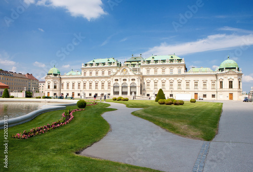 The Belvedere Palace with its park in Vienna, Austria