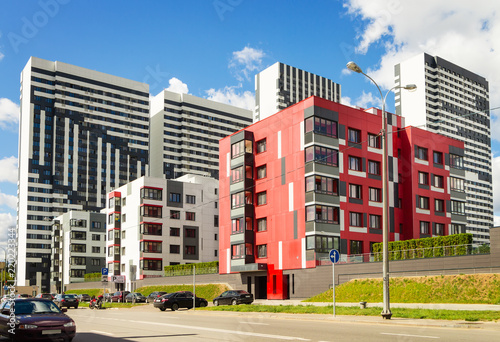 Residential complex with new apartment buildings. Moscow. Russia.