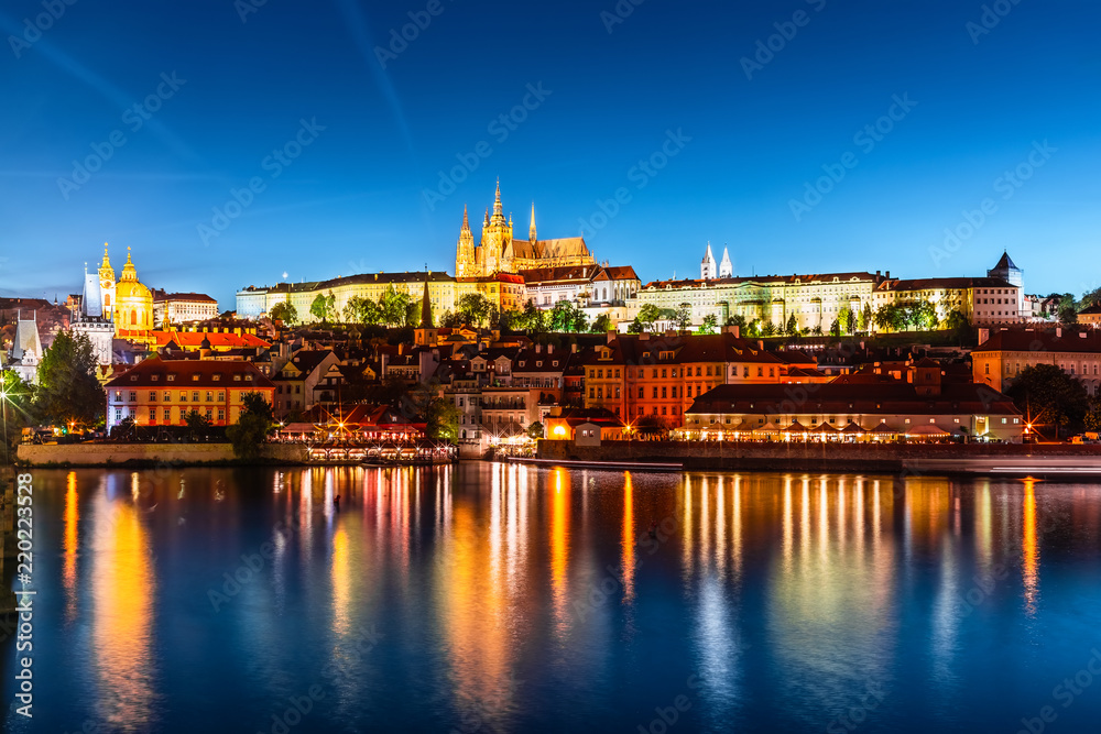 Evening scenery of Prague, Czech Republic