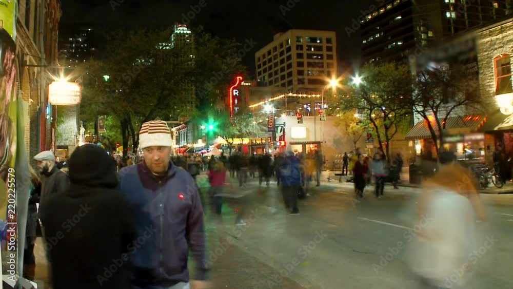 Time-Lapse: Pedestrians on a Busy Street