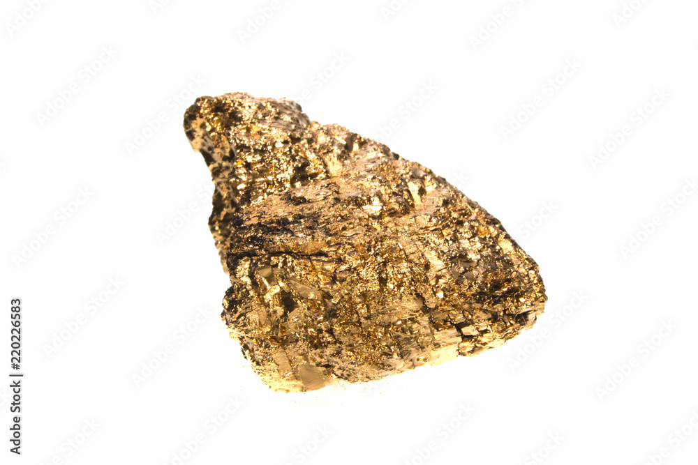 Obraz premium golden stone isolated on white background
