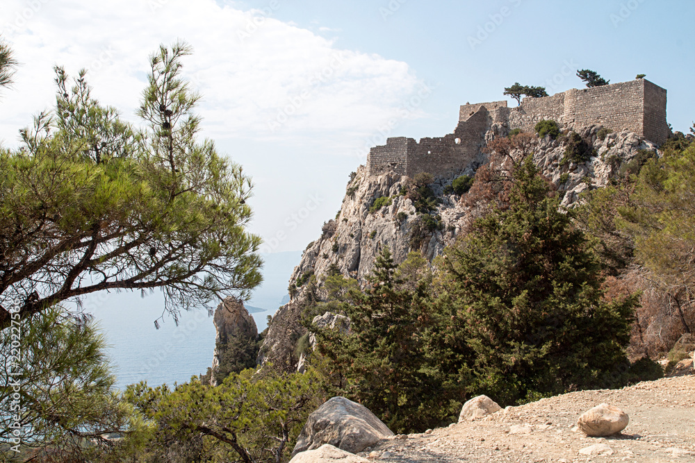 View at Castle of Monolithos, Rhodes; Greece.