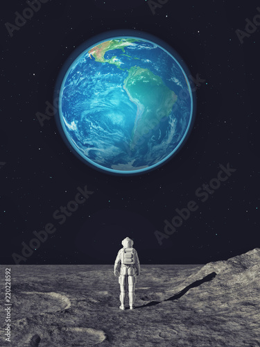Astronaut in the city backg...