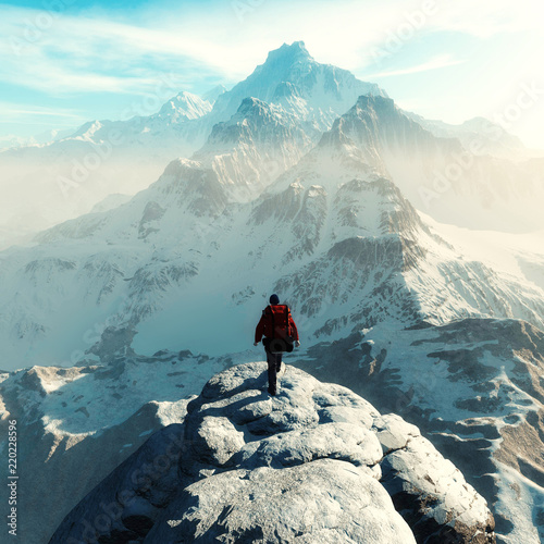Conceptual image of a man h...