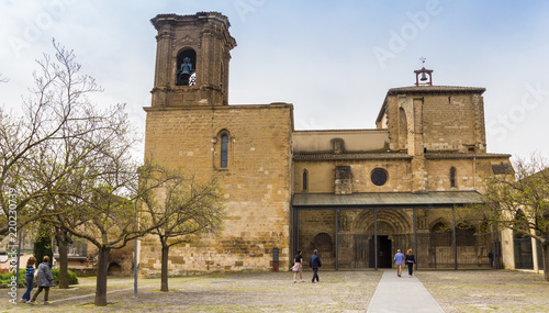 San Miguel church on top of the hill in Estella, Spain photo