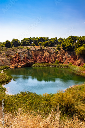 Quarry of bauxite in Otranto