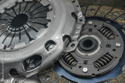 Принти на полотні Car clutch gear close up