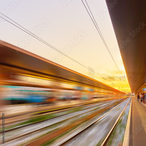 Railway station - abstract background