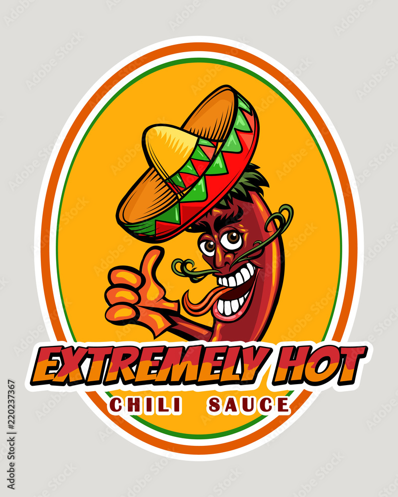 Hot Chili Sauce Emblem Hot Chili Sauce Emblem