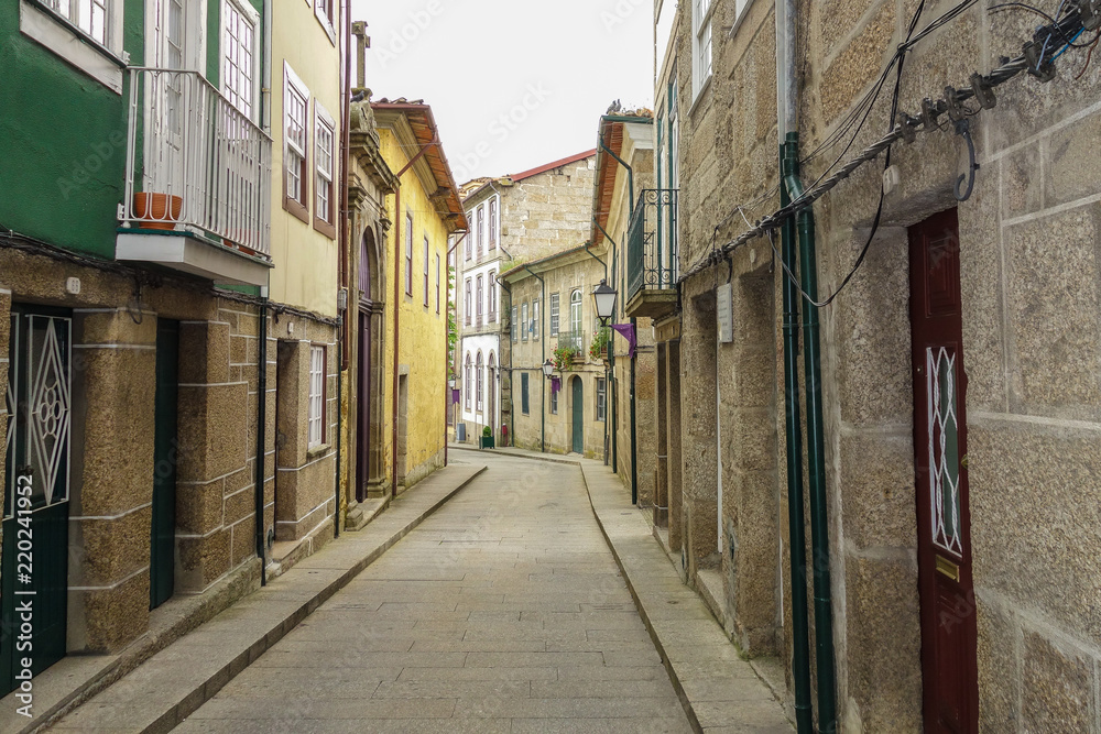 Srteet view in downtown, Braga, Portugal