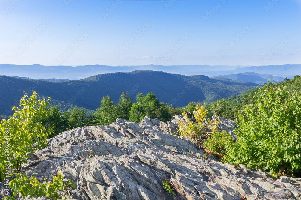 The Shenandoah Valley from the top of a mountain