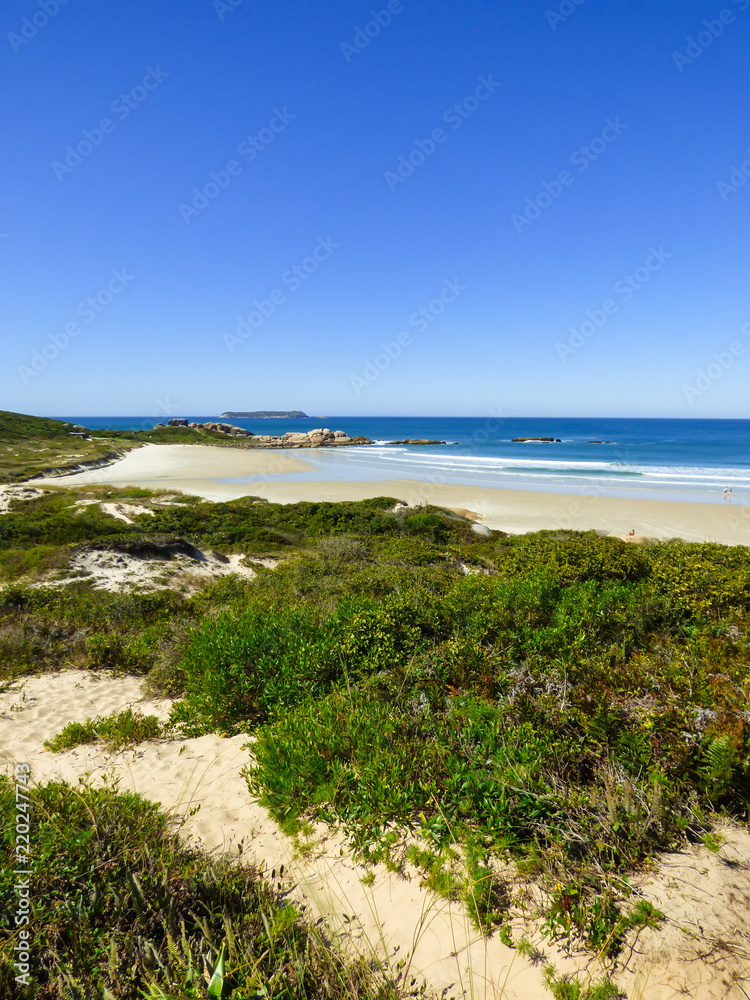 A view of beautiful Praia da Galheta (Galheta beach) in Florianopolis, Brazil A view of beautiful Praia da Galheta (Galheta beach) in Florianopolis, Brazil