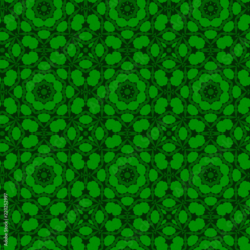 Seamless color pattern from a variety of geometric shapes and lines.