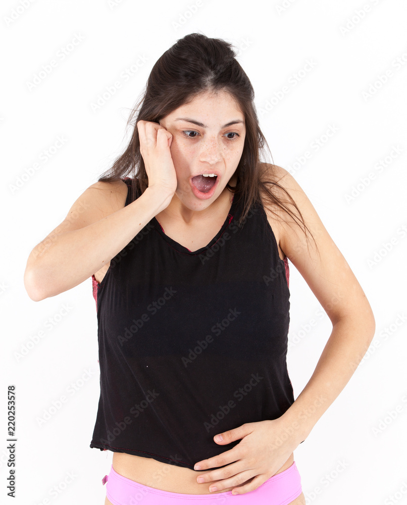 Unexpected bad news emotional girl Unexpected bad news emotional girl