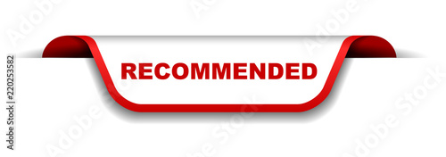 red and white banner recommended