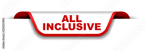 red and white banner all inclusive