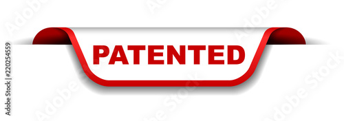red and white banner patented