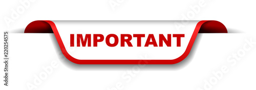 red and white banner important