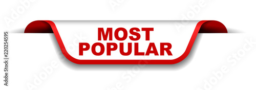 red and white banner most popular