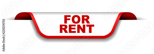 red and white banner for rent