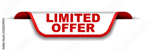 red and white banner limited offer