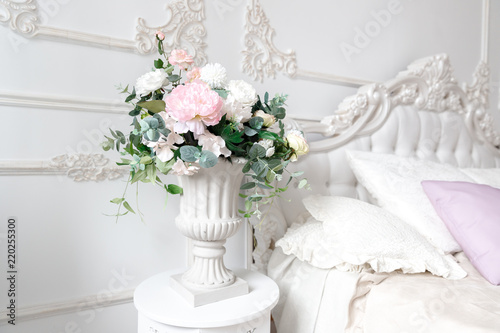 Decoration artificial flower arrangement modern bouquet wedding © Parilov