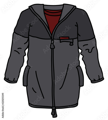 The dark gray sport jacket