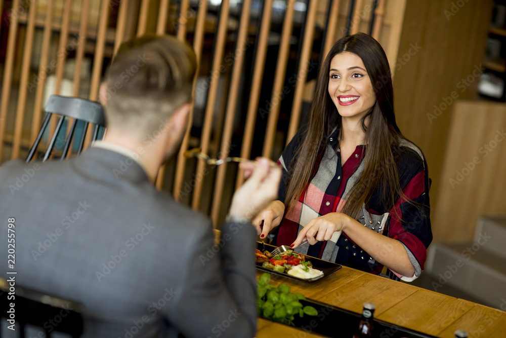 Fototapeta premium Couple in the restaurant