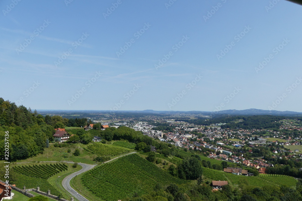 Blick auf Deutschlandsberg in der Weststeiermark