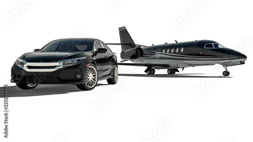 rich lifestyle transportation vehicles / 3D render image representing rich lifestyle transportation vehicles 