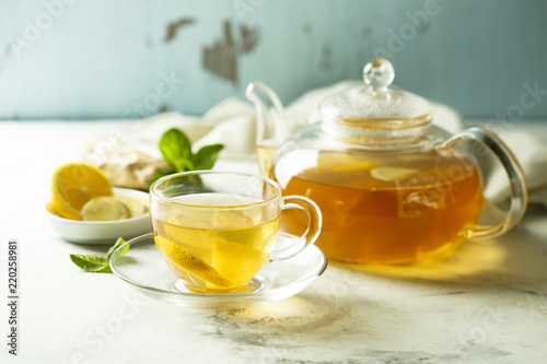 Lemon and ginger tea