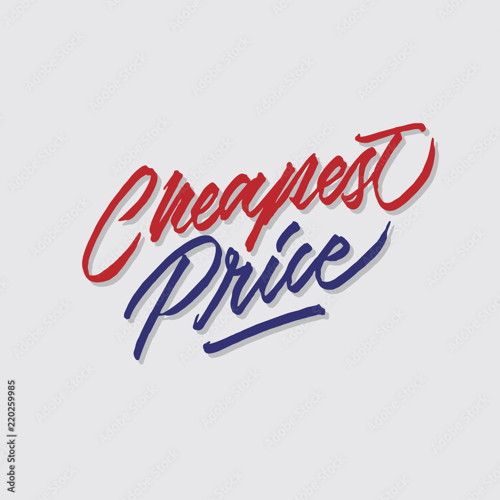 cheapest price hand lettering typography sales and marketing shop store signage poster	
