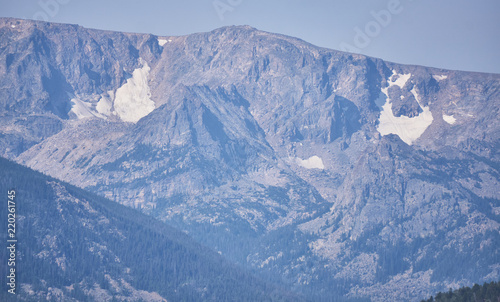 Glaciers and Rocky Mountains in Rocky Mountain National Park Colorado