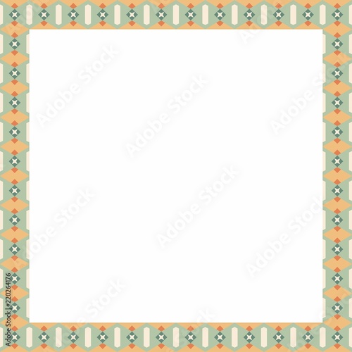 Presentation board Mediterranean door ornament made by colorful hatches