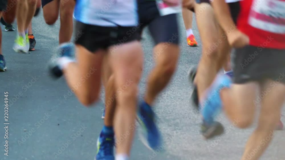 Marathon runners in 4K slow motion 60fps Marathon runners in 4K slow motion 60fps