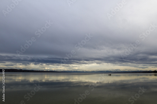 Ammersee Lake Spiegelung Wolken