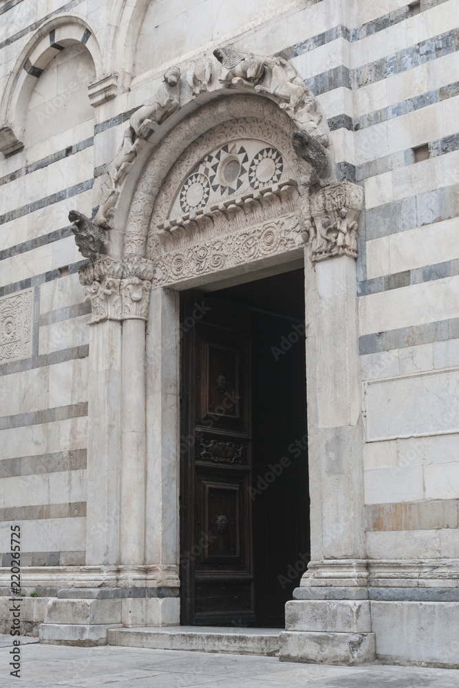 Main portal of the Cathedral of Carrara