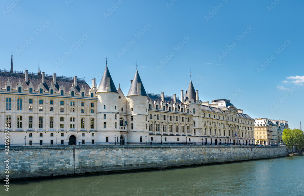 La Conciergerie - ex royal palace and prison at summer day, Paris, France