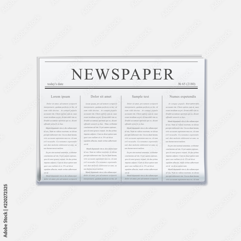 Fototapeta premium Realistic newspaper mockup