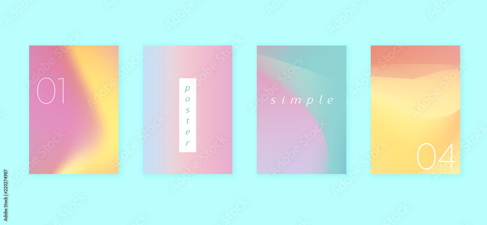 Fototapeta premium Poster with the holographic background. Cool colorful backgrounds. Applicable for Banners, Placards, Posters, Flyers. Vector illustration.