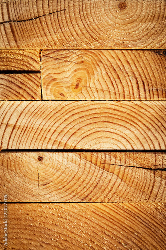 on cut of wooden beam
