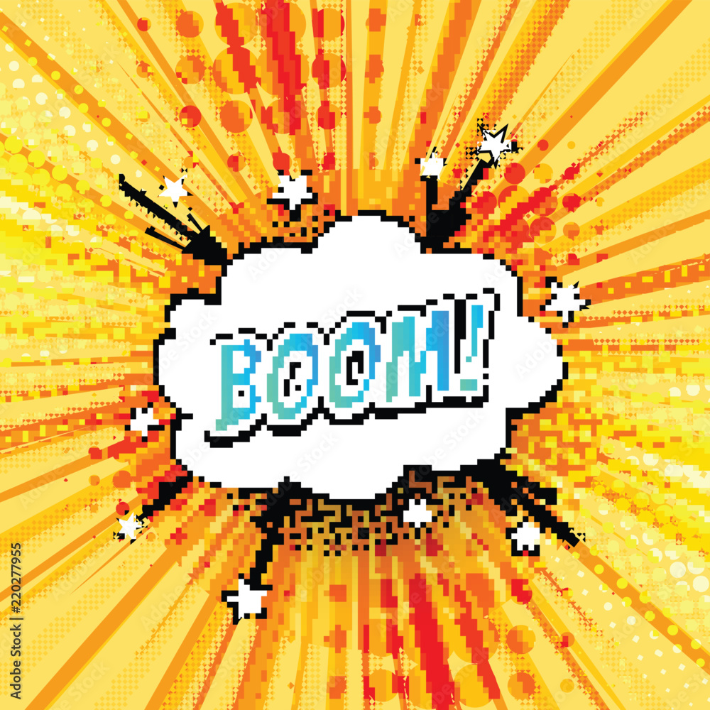 Naklejka premium Abstract modern colorful comic background